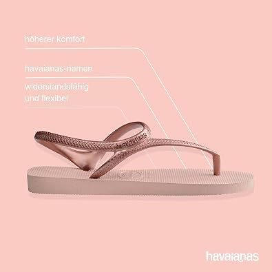 Havaianas 4000039 Women's Flat Sandals Ballet Rose/ Golden Blush 39/40 EU