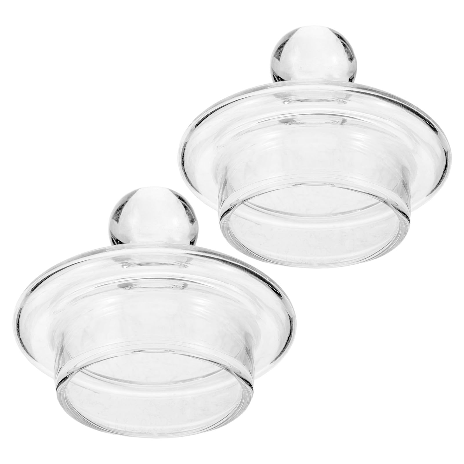 COLLBATH 2 Stück Glasdeckel für Whiskeygläser und Teekannen Durchsichtig Aromadicht mit Perfektem Sitz für Trinkrituale und Gesellige Anlässe