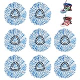 8 Pack Mop Replace Head for O-Cedar EasyWring RinseClean Spin Mop, New Version 2 Tank System Microfiber Mop Refills (Blue)