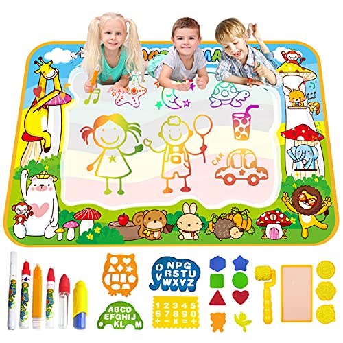 Vykor Aqua Mat große Wasser-Matte 70 x 100 cm Wasser-Doodle Matte Reise Zeichnen Malmatte Cover
