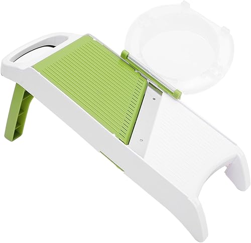 Miniatura 8 de Cortadora de mandolina, 12.5 x 4 x 7 pulgadas, picadora multifuncional de verduras, trituradora de juliana portátil para papas fritas y verduras