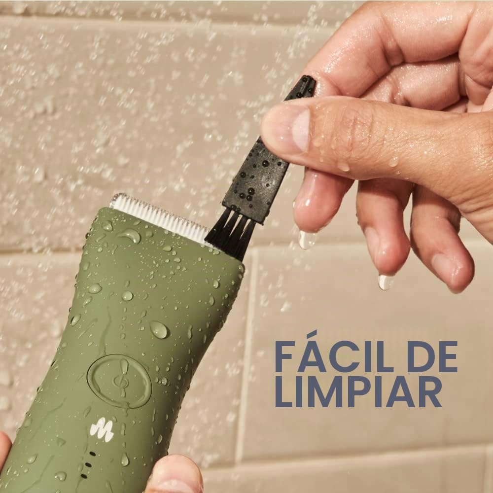 Meridian The Starter Package - Recortadora de pelo corporal para hombre con 1 cuchilla de repuesto, resistente al agua