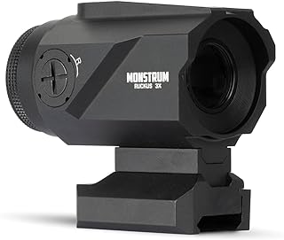 Monstrum Ruckus (e) 3X Prism Scope with Electronic Button Control and Shake Awake