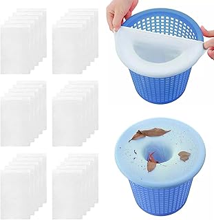 Cainda 30-Pack Premium Pool Skimmer Socks for Filter Baskets, Skimmer Filter for Pool Skimmer Baskets, Pool Accessories for Inground Pool or Above Ground Pool