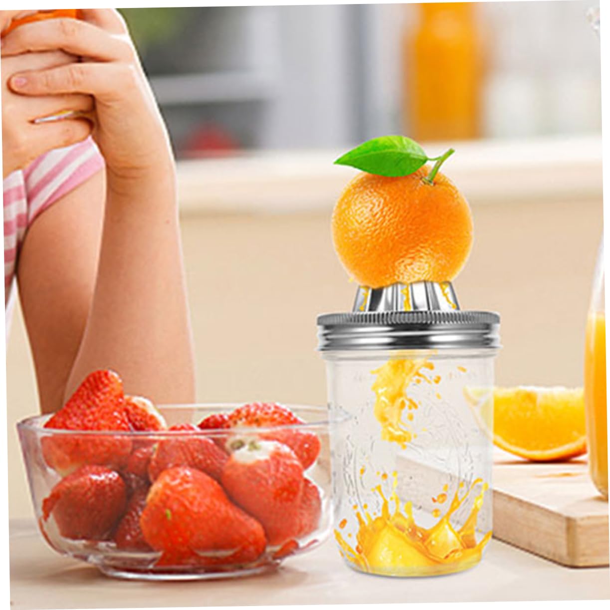 Garneck Manual Citrus Juicer With 12 Oz Cup - Hand Squeezer For Lemons, Limes & Oranges, Portable For Kitchen & Travel - View #6