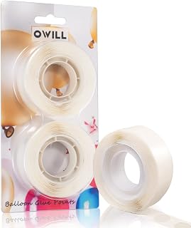 OWill Balloon Glue Dots, Removable Balloon Sticky Dots Double Sided Tape, Extra strong sticky for Crafting Wedding Christmas Birthday Party Decorations DIY Scrapbooking (500)