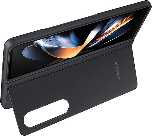 Miniatura 8 de SAMSUNG Funda protectora de silicona para Galaxy Z Fold4, con correa para los dedos, acabado mate, superficie suave, diseño de mano, versión