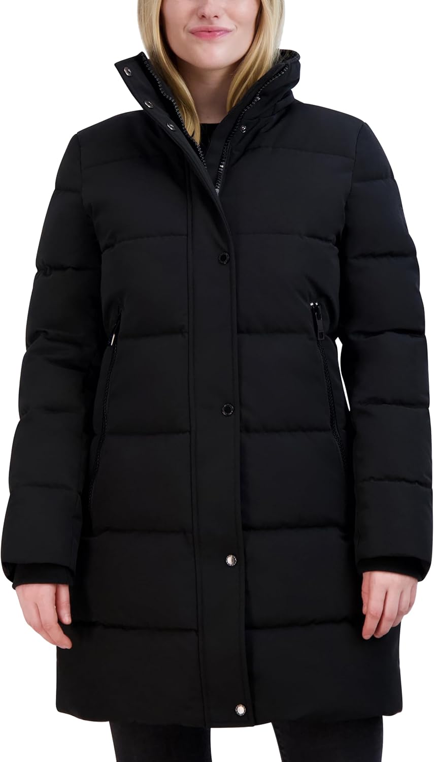 Nautica Women's Heavyweight Puffer Jacket-faux Fur-lined Hood Wind Water-resistant Winter Coat