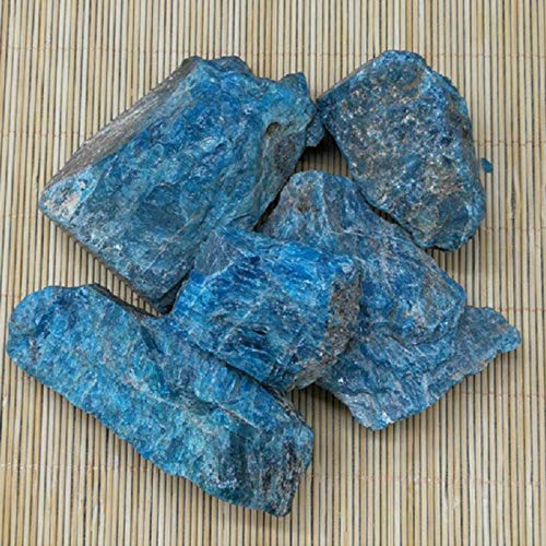 PFJJ Natural Raw Blue Apatite Rough Stones Crystal Gravel Minerals Stones Rough Gemstone Specimen Collection Home Decoration