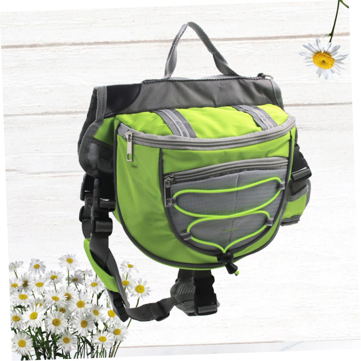 Happyyami Bagpacks Pets Harness Large Dog Pet Backpack Rear Leash Hook for Travel Everyday Use