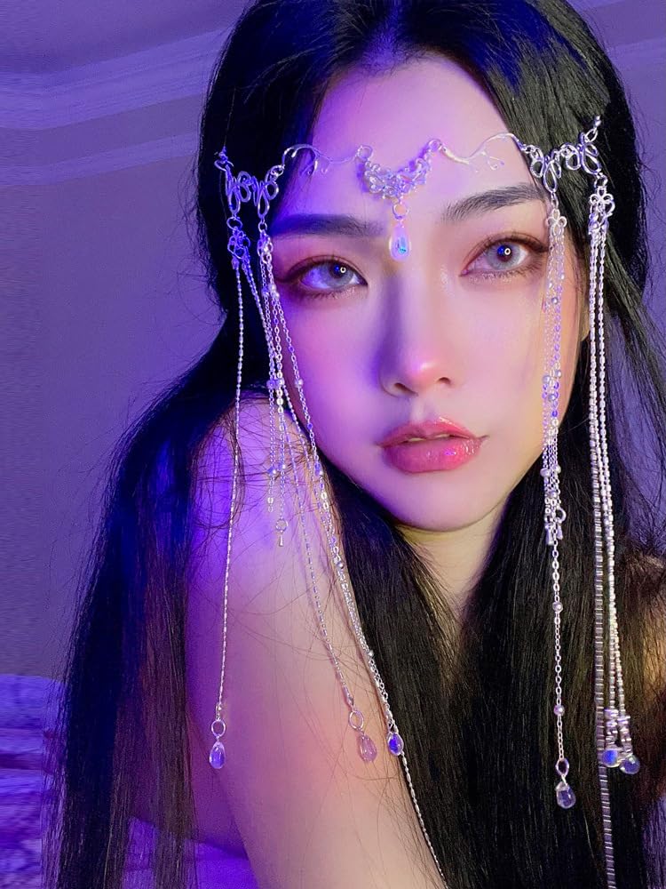Amazon.com : MRKARL Headpiece with Long Tassel Head Chain  display picture 1