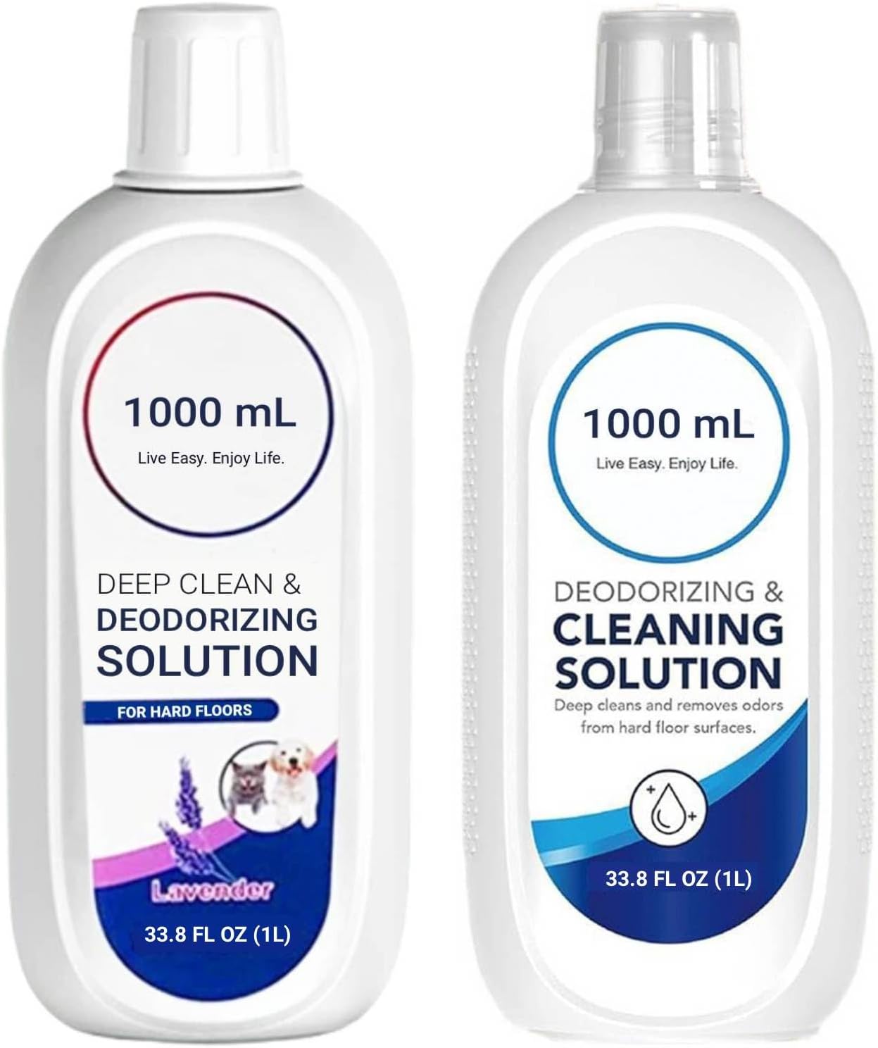 2-Pack 1L Floor Cleaning Solution Combo, Detergent Compatible with Tineco S7/S6/S5/S3 Floor One, All iFLOOR Series Wet Dry Vacuum, Light and Lavender Scent Cleaner Refill
