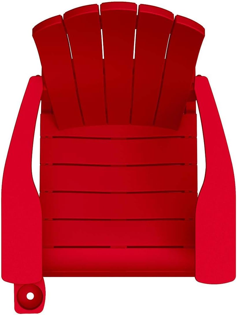 Outdoor Patio Garden Deck Furniture Resin Adirondack Chair with Built-in Cup Holder (Red) : Patio, Lawn & Garden