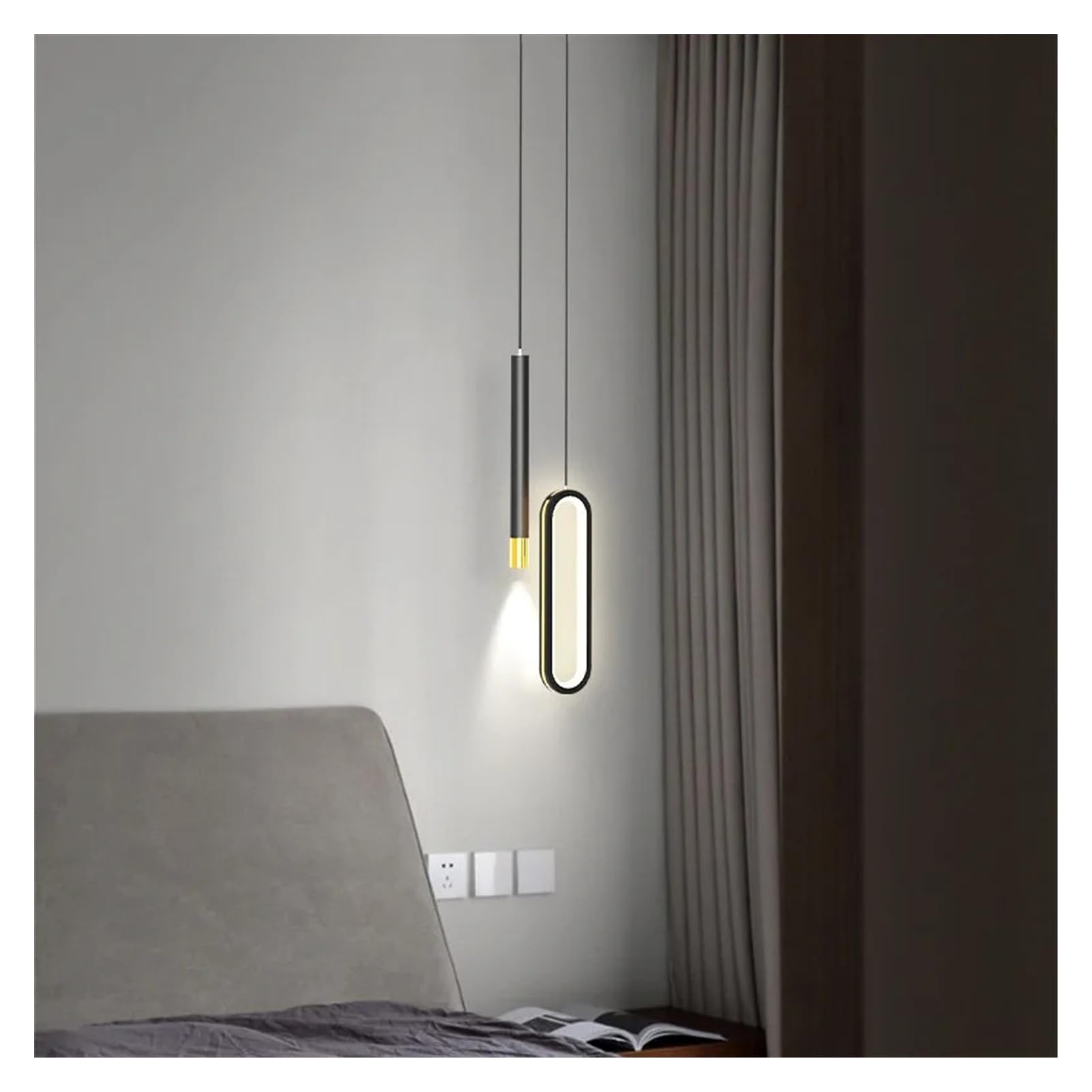 HUAYUSEDF Adjustable Pendant Lamp Chandelier Hanging Lighting Ceiling Fixture for High Bedroom Stylish Home Decor(Warm)