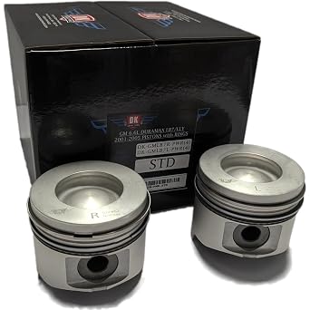 New DK Piston Set 8 w/Rings - Fits 6.6L Duramax LB7 & LLY 2001-2005 STD
