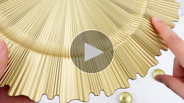 Champagne Plain Round Charger Plates Size: 13 In | Acrylic | Wedding | Event | Wholesale By CV Linens - View #3