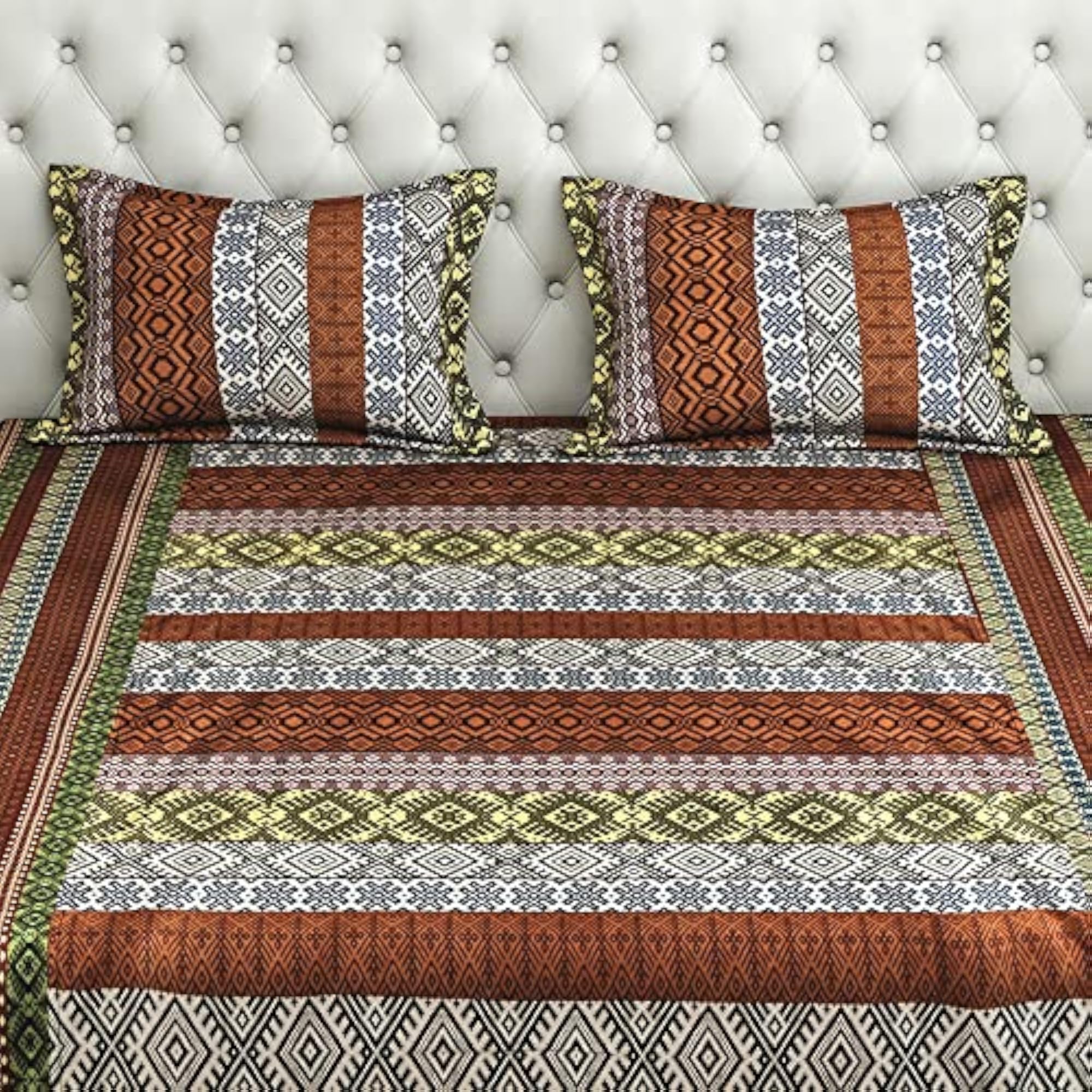Pure Cotton Double Bedsheet with 2 Pillow Covers
