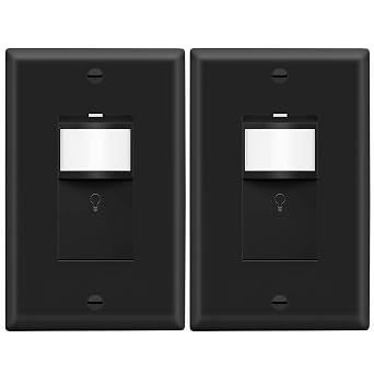 LIDER Motion Sensor Switch, PIR Sensor Switch, Occupancy/Vacancy, 2-Pack