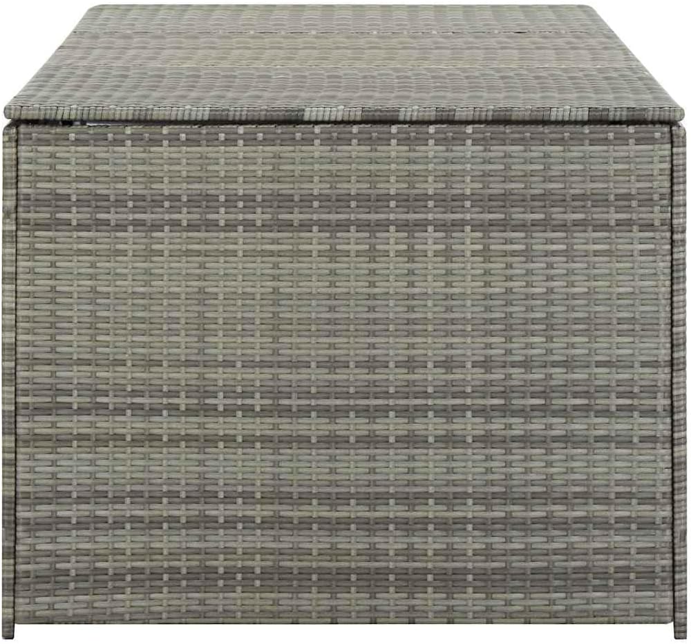 Storage Chest Grey PE Rattan Outdoor Furniture Storage Boxes