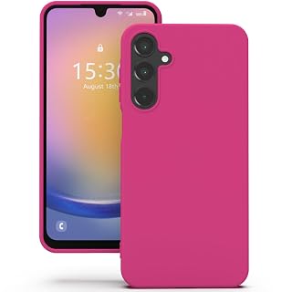 YATWIN Silicone Back Case for Samsung Galaxy A25, Soft-Touch Phone Back Cover for Samsung Galaxy A25 - Magenta