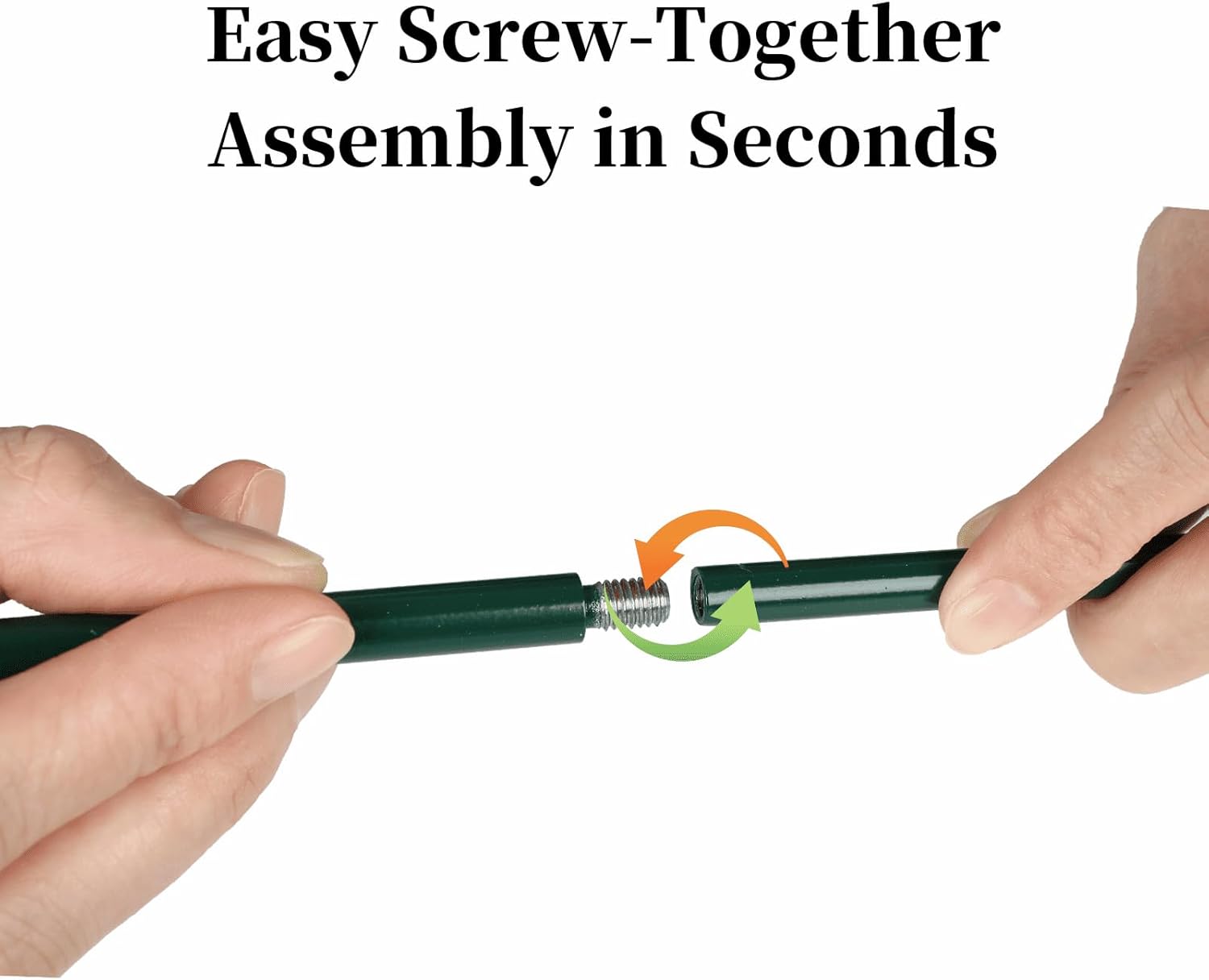 31'' Heavy Duty Yard Sign Stakes, Solid Metal Support Stake, Steel Holder Signs Post for Lawn, Garden, with Ground Spike & Anti-Wind Barbs, Baked Enamel(Green-2 Pack)