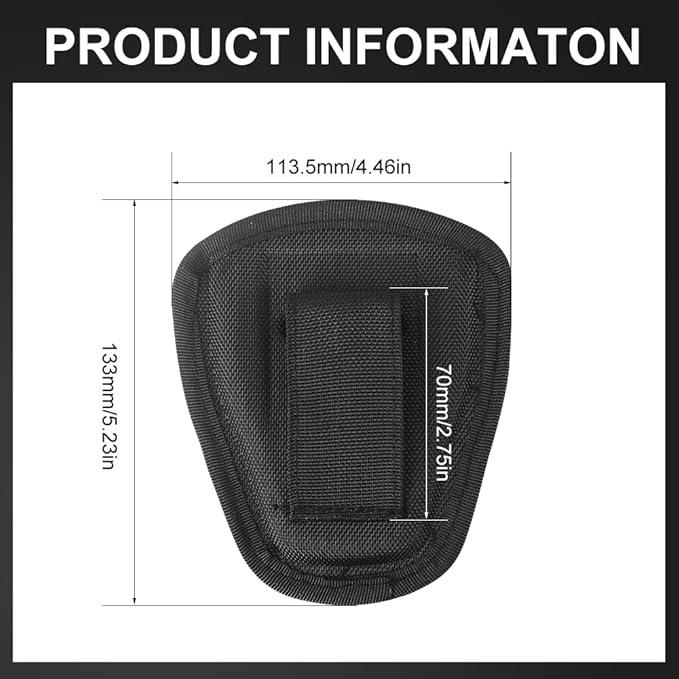 Handcuff Case, Open Top Handcuff Holster w/Belt Loop Fits Chain/Hinged Cuff for Duty Belt Police Law Enforcement