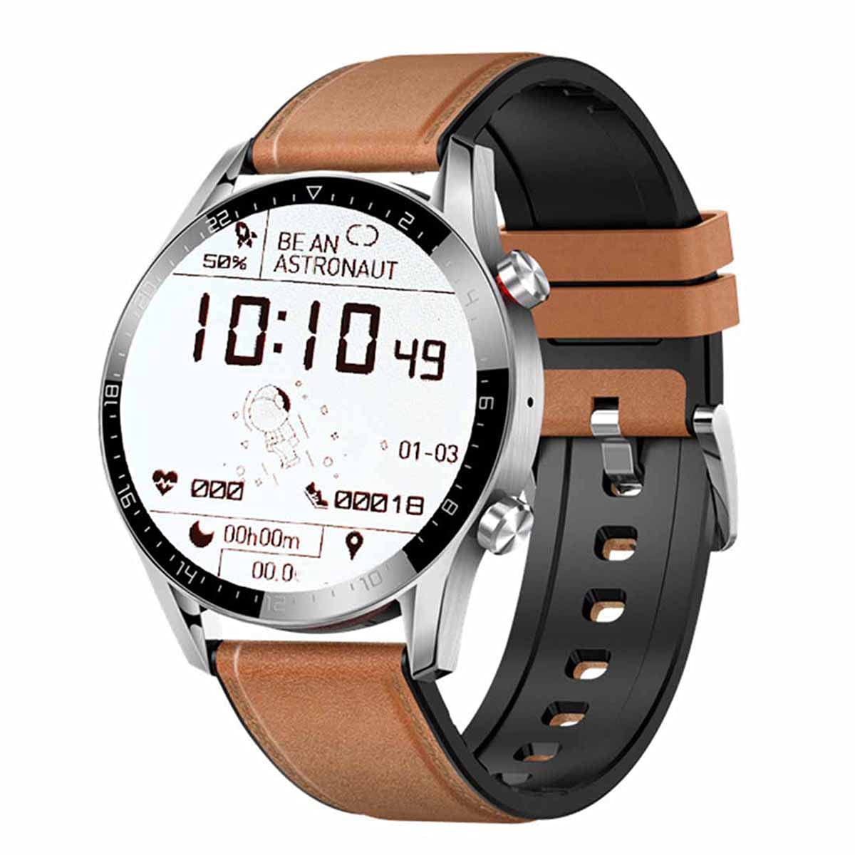 Fitness Tracker, Smart Watches IP67 wodoszczelny zegarek do spania 1,2 cala Full Touch stoper aktywności, zegarek do biegania, unisex, brązowy, Pasek