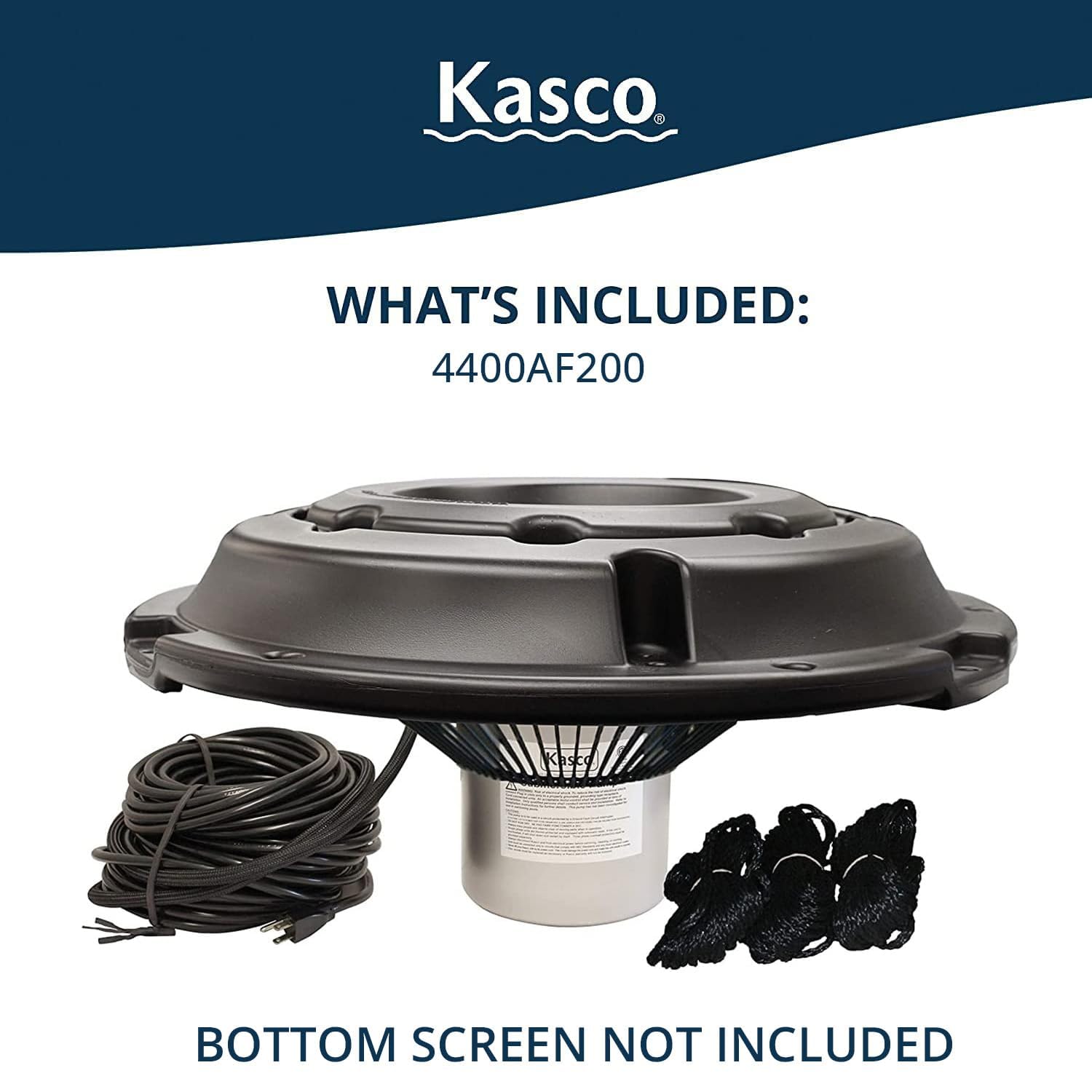 Kasco 1HP Surface Aerator -120V with Power Cord | Efficient Surface Aeration for Lakes & Pond | Maximum Circulation for Clear Healthy Water-Parent (200 ft. Electric Cord)