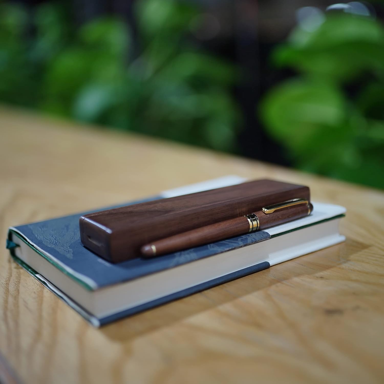 Personalized Gel Pen & Case Wooden Custom Engraved Business Gift With Box (Walnut)…