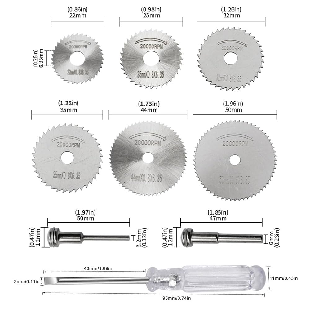 32 Pezzi Dischi Da Taglio Per Trapano - Lame Per Legno, Plastica E Metallo - Foto 10