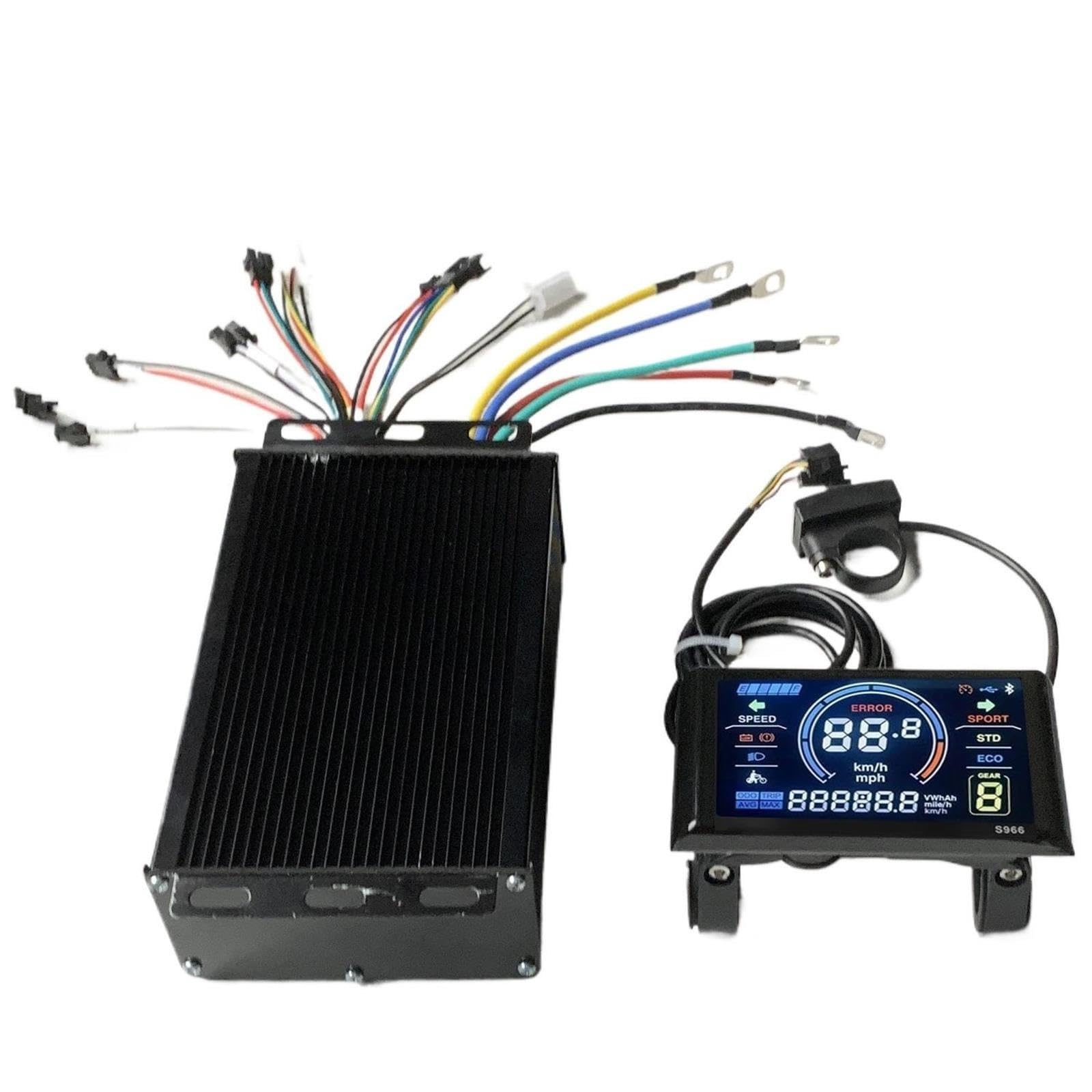 36 V 48 V 60 V 60 A 2000 W 3000 W silnik bezszczotkowy sterownik fali sinusoidalnej z kolorowym wyświetlaczem LCD S966 do E-Mountain Bike Scooter