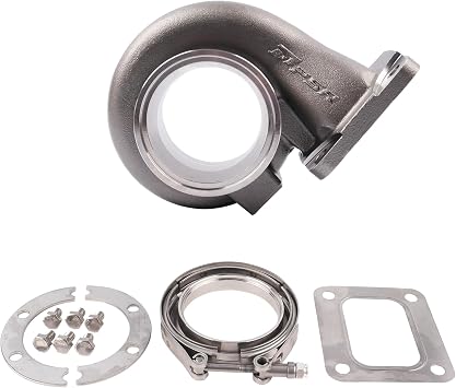 Stainless Steel T4 Open, Vband 0.63A/R Turbine Housing Drop in Precision PTE Ball Bearing Turbo 6266E 6466E 6766E