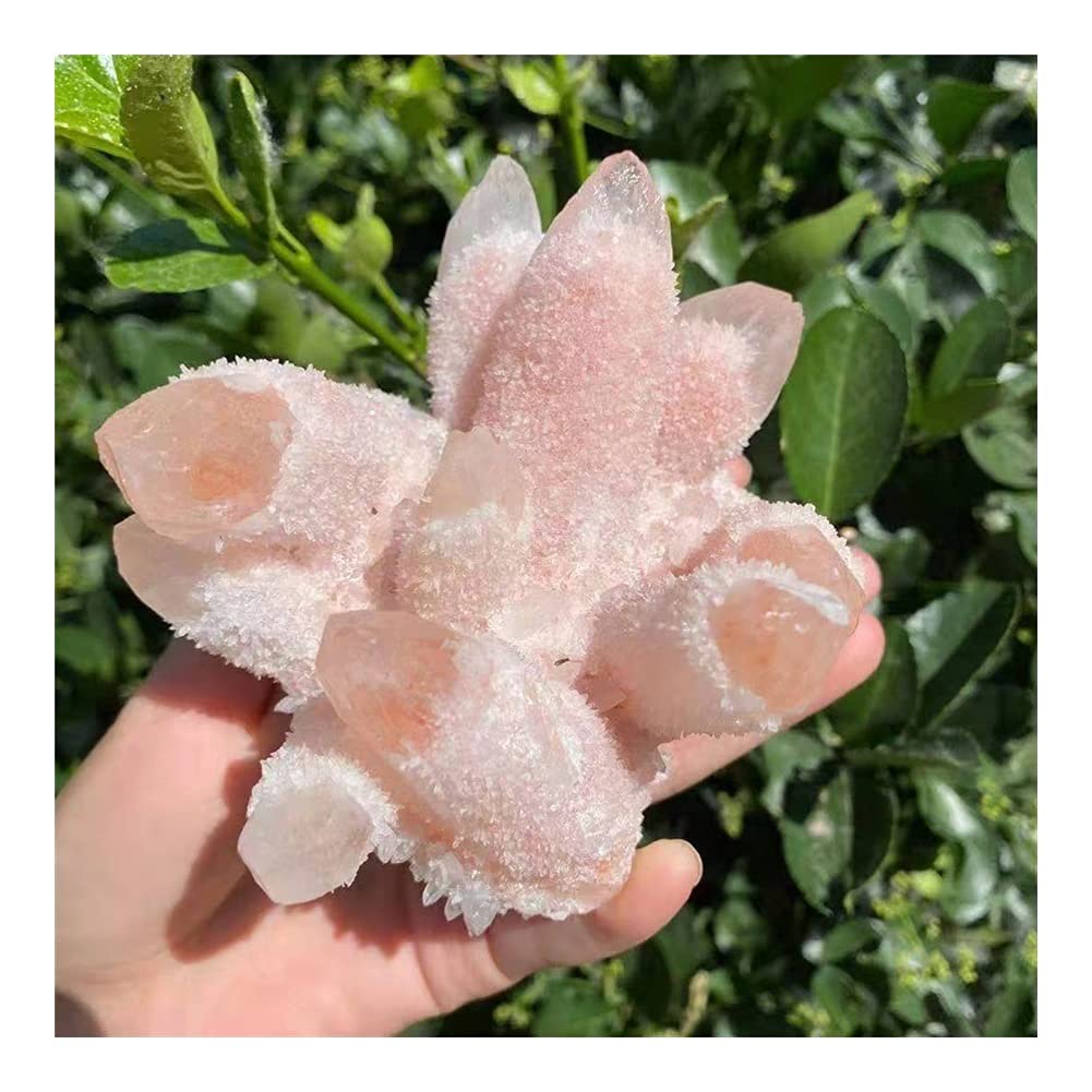 高品質 透明感抜群 造形美◎水晶クラスター ピンクニュアンス