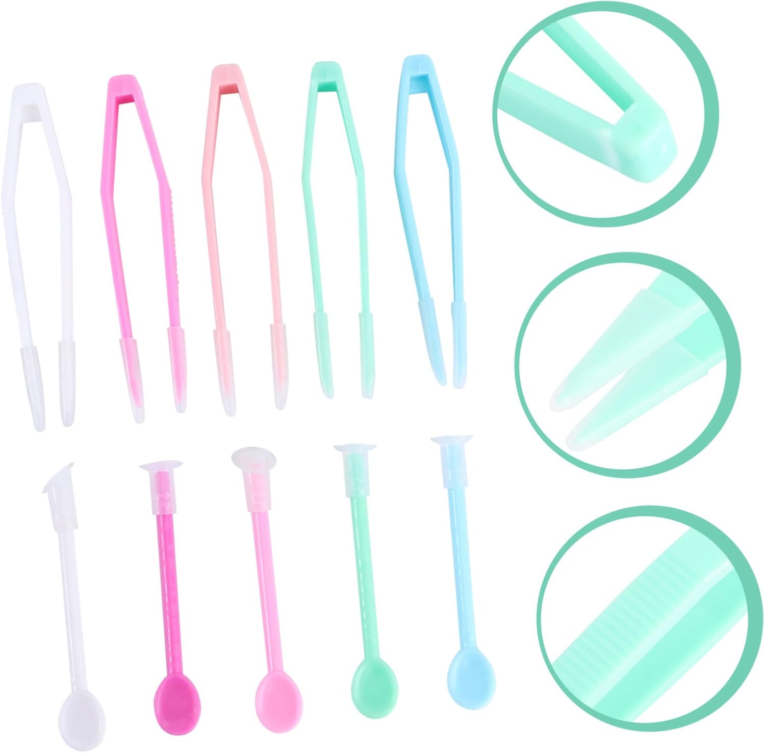 Outanaya 15sets Lenses Tweezers and Stick Remover Kit for Glasses Travel-Friendly Accessories Mixed Colors for Use