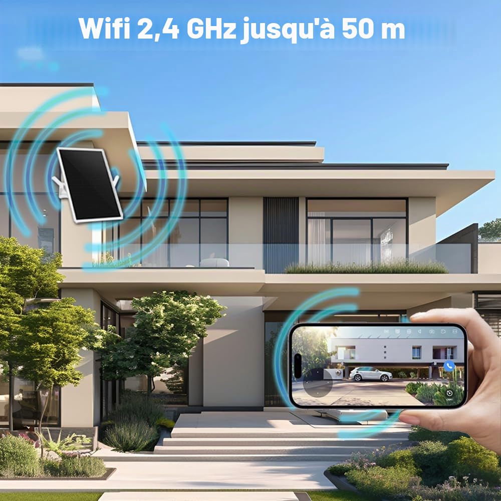 Routeur 4G LTE Solaire Extérieure sans Fil, Box 4G avec Carte SIM, Borne WiFi Antenne 4G CLE 150Mpbs,Lancer 2.4GHz Wi-FI 150Mpbs,2 Antennes Externe,Modem Carte SIM pour Tout Opérateur (16in)