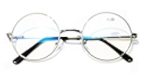 V.W.E. Unisex Round Metal Reading Glasses With Anti Reflective Coating and Spring Hinges