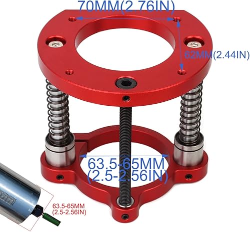 Miniatura 2 de Mini placa de inserción de mesa de enrutador y elevación de enrutador para máquina de recorte universal de 2.559 in de diámetro, bancos de