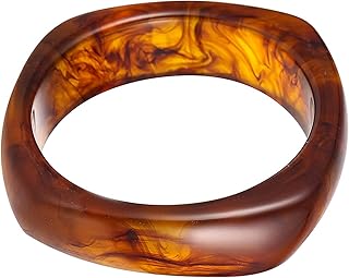 Natural Colorful Wooden Acrylic Large Round Bangles Wide Irregular Ethnic Wood Chunky Minimalist Cuff Bracelet Vintage Punk Cool Jewelry for Women