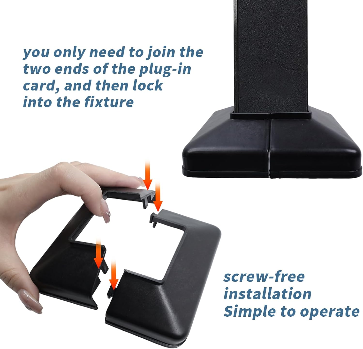 6Pcs Flange Base Shoe for Railings 2"x 2"/50mm Post,Deck Post Base Black Plastic Cover Flange Post Skirt Covers