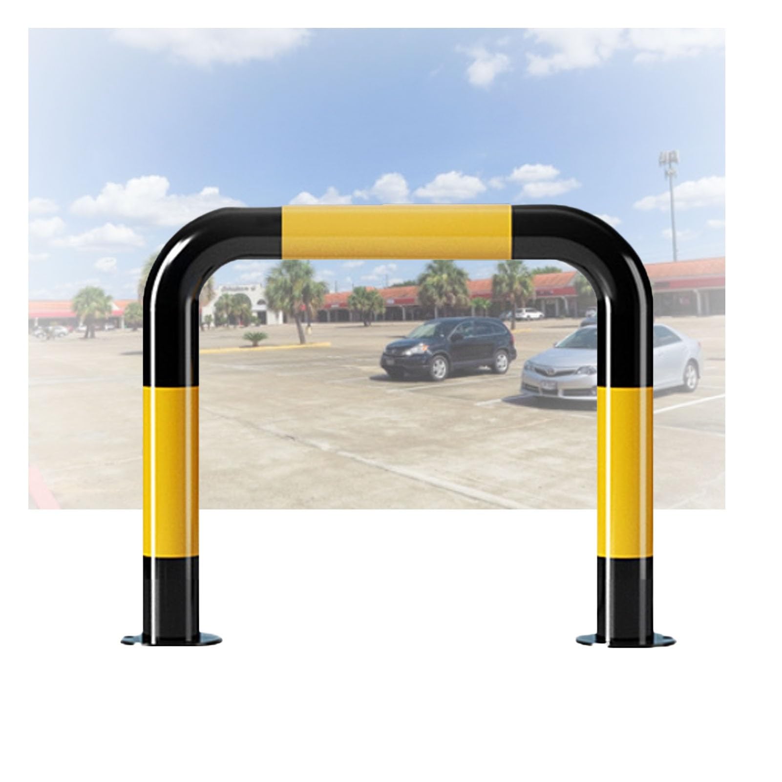 GTHTUHFD U Shape Security Bollards, Parking Space Security Posts,U Shaped Driveway Car Blocker,Garage Protect Bumper For Warehouse Driveway Garage Parking,80X60Cm,60x50cm
