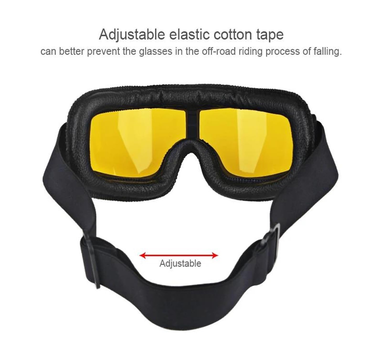 Gafas de cuero para motocicleta, gafas para carreras de motocross(Grey Lenses 2)