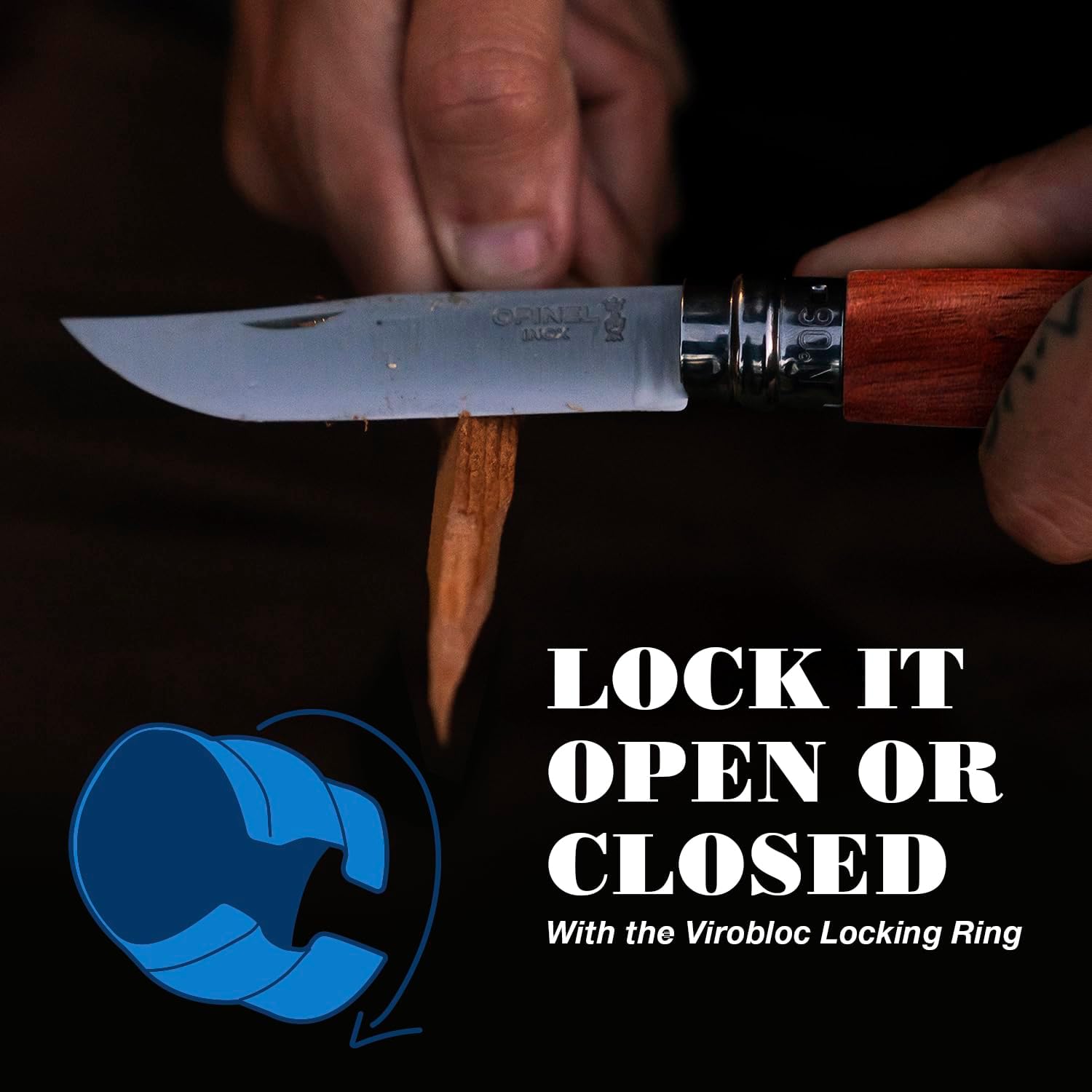 OPINEL No.06-No.09 Premium Woods, Stainless Steel Folding Pocket Knife, Made in France (No.06/Padouk)