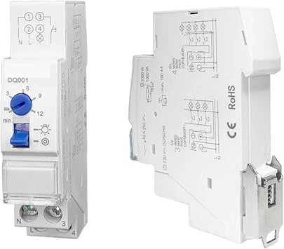 Passageway time lag switch timer light delay relay 230V 16A 10 minutes range for corridor Lighting Controls(Blue Knob)