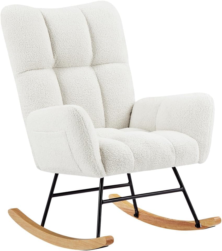 hansones Rocking Chair Nursery, Baby Glider Rocker, Accent Upholstered ...