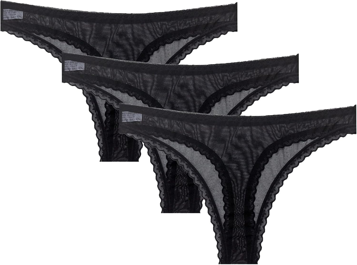 DGHM-JLMY Women's Lace Sexy Perspective Thonglow Waist Transparent Sheer G-String Mesh Briefs Lingerie Thong Panties