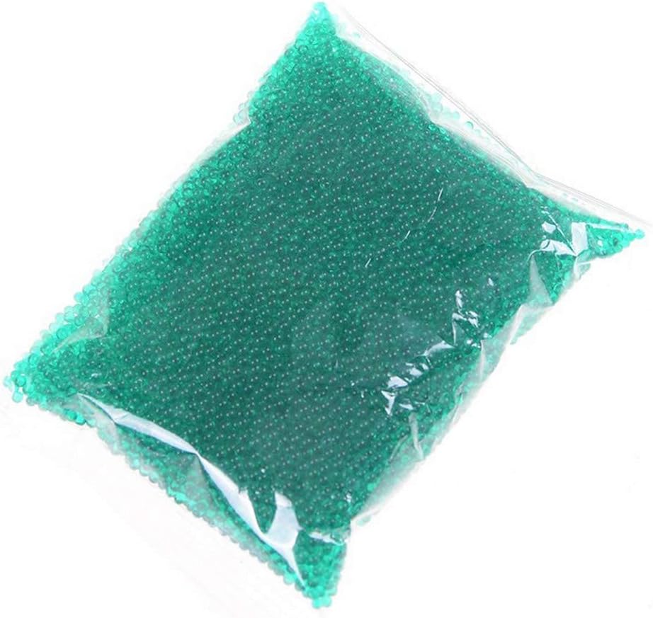 Zhiye 50g/10000 Beads Gel Soil Water Crystal Beads Jelly Water Gems Vase Filler for Home Decorations (Green)