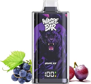 一次性电子烟Waspe 60000粉扑36ml 大容量液体Type-C快速充电 16口味 便携水烟VAPE禁烟支持无烟焦油 (葡萄冰)