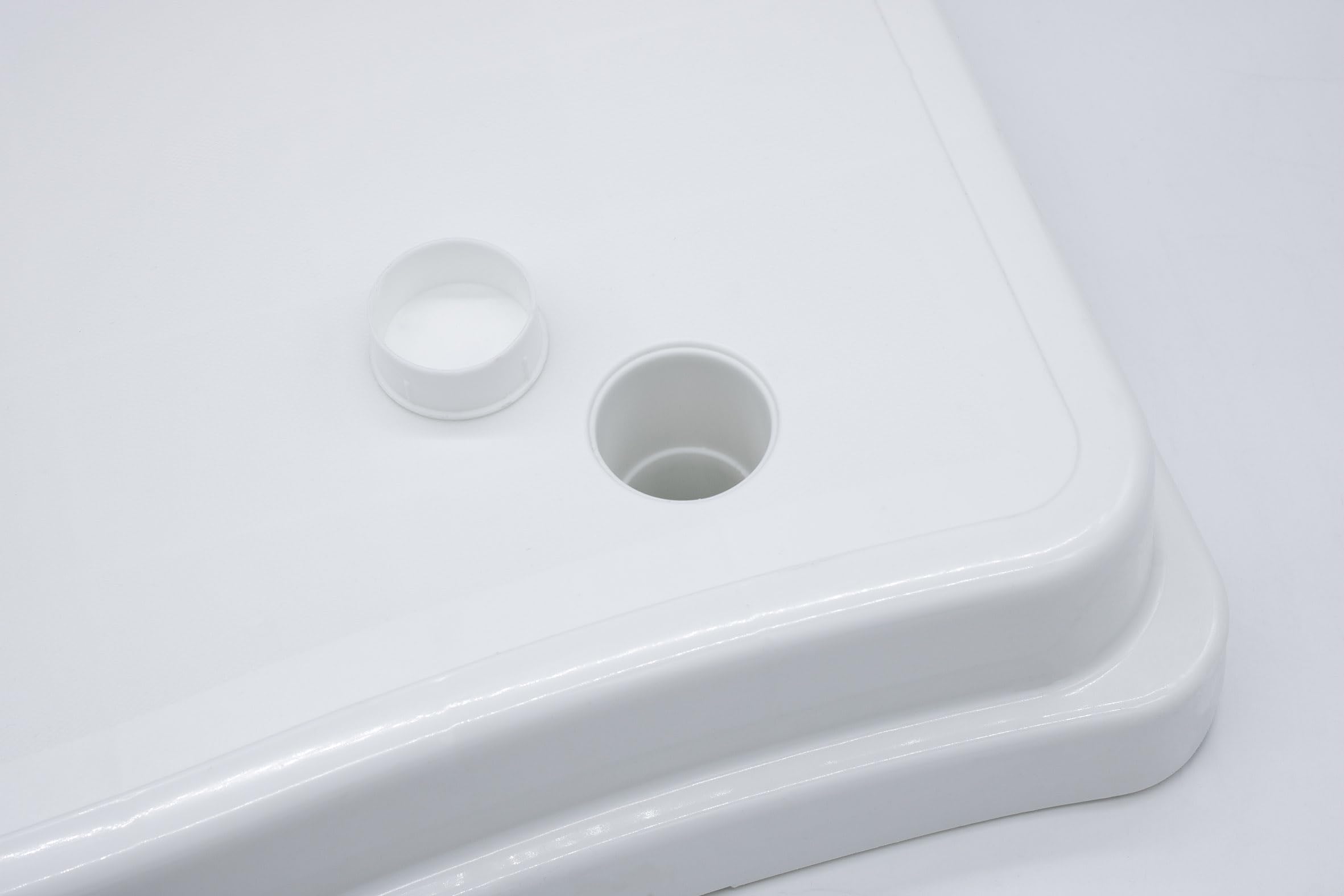 Pedana impilabile, bianco, 50 x 40 cm, set da 2 pezzi, antiscivolo, per il bagno, per la doccia, per la salita, per gli anziani e i bambini
