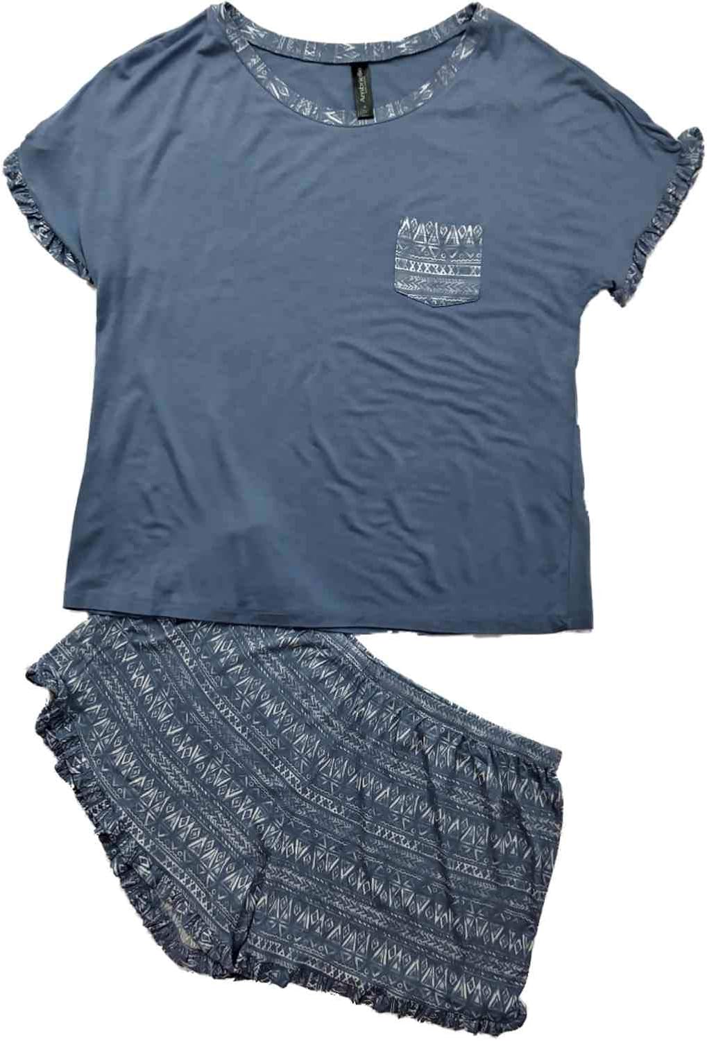 Womens Juniors Blue White Heathered 