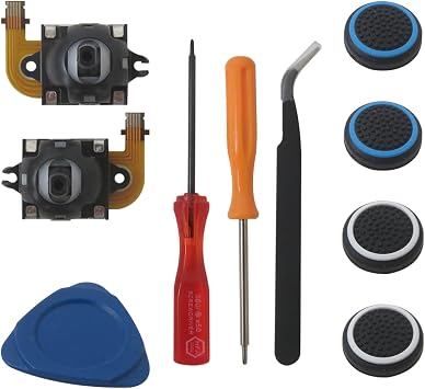 طقم عصا تحكم مكون من قطعتين لوحدة تحكم بوابة P*layStation/PS-5 VR2، عصا تحكم تأثير هول لإصلاح عصا التحكم التناظرية لبوابة P*S5/وحدة تحكم PSVR2 عصا التحكم اليسرى واليمنى US YTXXDEUS